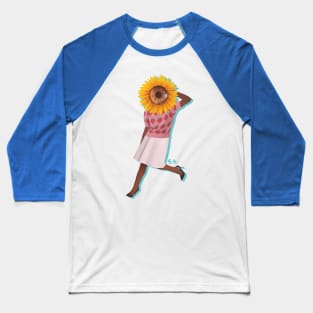 Amber the Sunflower Lady Baseball T-Shirt